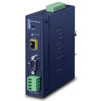 PLANET ICS-2102T IP30 Industrial 1-Port RS232/RS422/RS485 Serial Device Server (1 x 100FX SC, MM/2km, -40~75 degrees C)